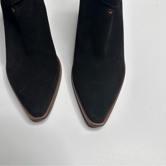 Rag & Bone Women's Fashion Boots with Heels Buckles Black Suede Size 38 - Picture 3 of 12